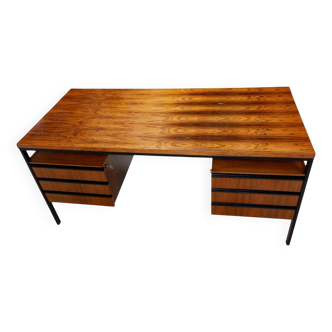 Rosewood writing desk with 6 drawers, 1970s