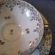 10 cups and tea saucers Limoges porcelain DRB Manufacture decor signed JS