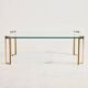 Brass and glass coffee table