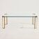 Brass and glass coffee table