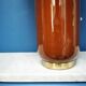 Burgundy red enamelled metal lamp