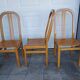 Serie de 6 chaises, chêne et cuir