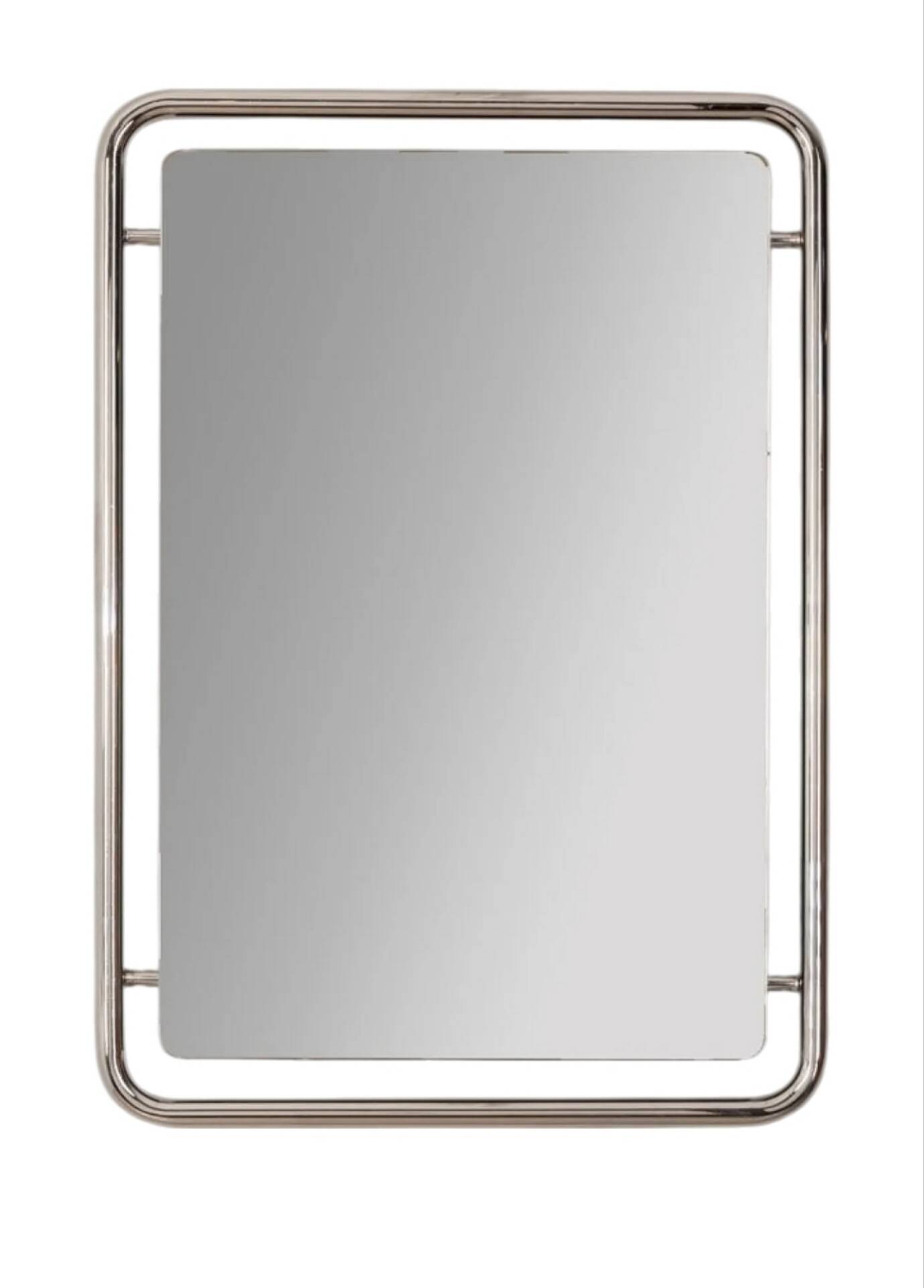 Italian space age wall mirror from the 60s/70s – tubular chrome –
