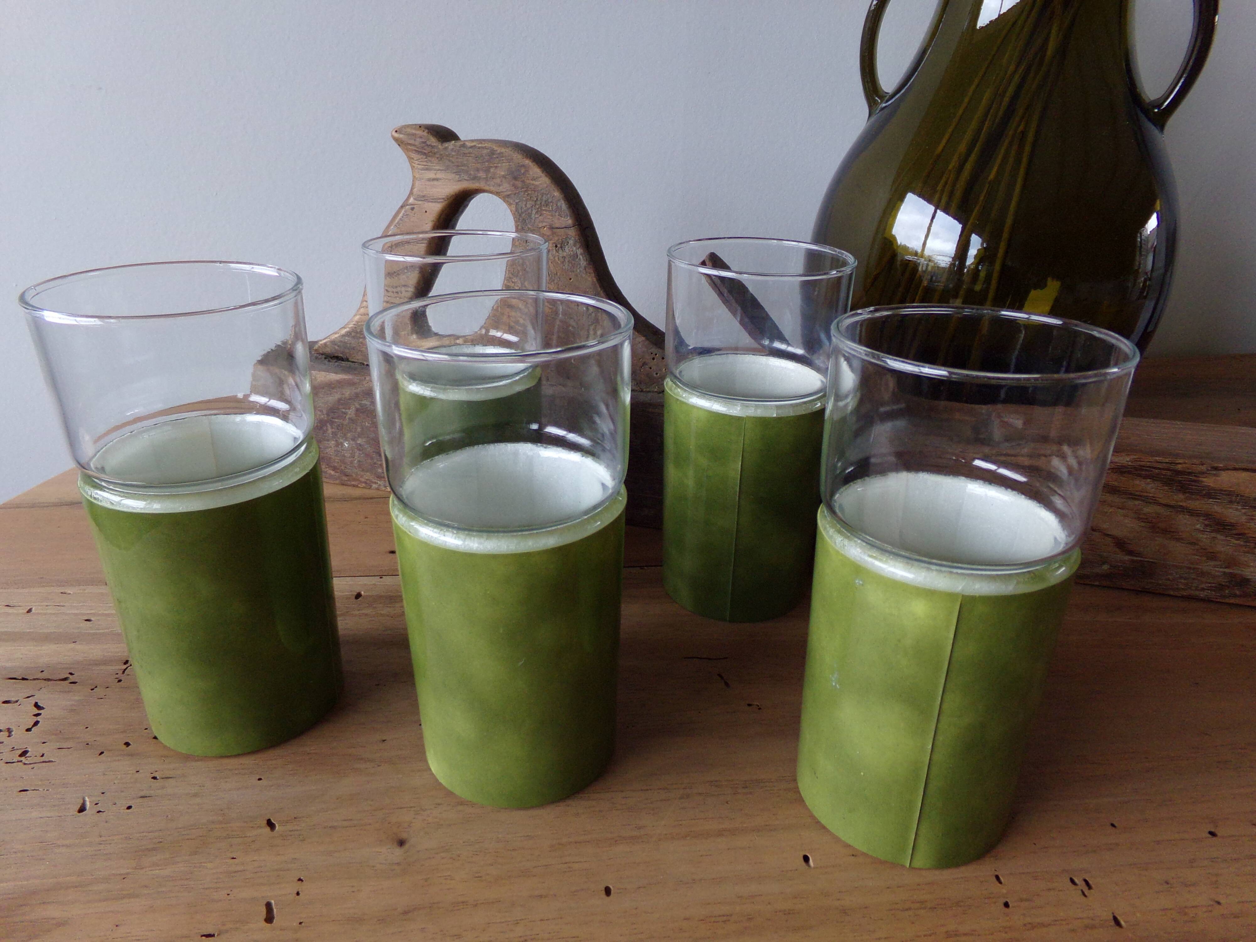 5 vintage glasses by Henry & Miller Industries N.Y.C.