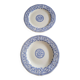 Gien service plates with blue patterns in perfect condition.