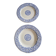 Gien service plates with blue patterns in perfect condition.