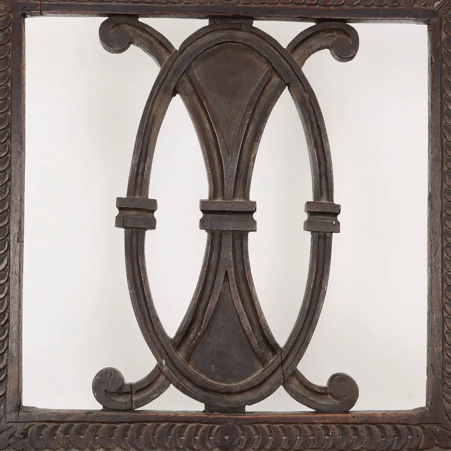 Antique neoclassical chairs in carved walnut, Italy, 18th century