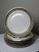 Set of 6 vintage flat plates ADP L Royal Limoges, gilded porcelain - 2