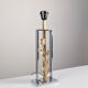 Maison Charles table lamp in chrome and gilt bronze with rose, France, 1970s