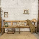 Large oak church pew