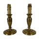 Pair of gilded bronze candlestick lamps gossip style French Empire