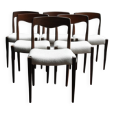 6 chaises danoises attribuées à Niels Moller