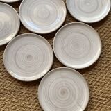 10 enamelled terracotta plates, 22 cm