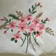 Nappe 145 x 245 brodée fleurs et 12 serviettes