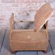 Czech Art Deco Stool in Wood and Hemp, 1940s