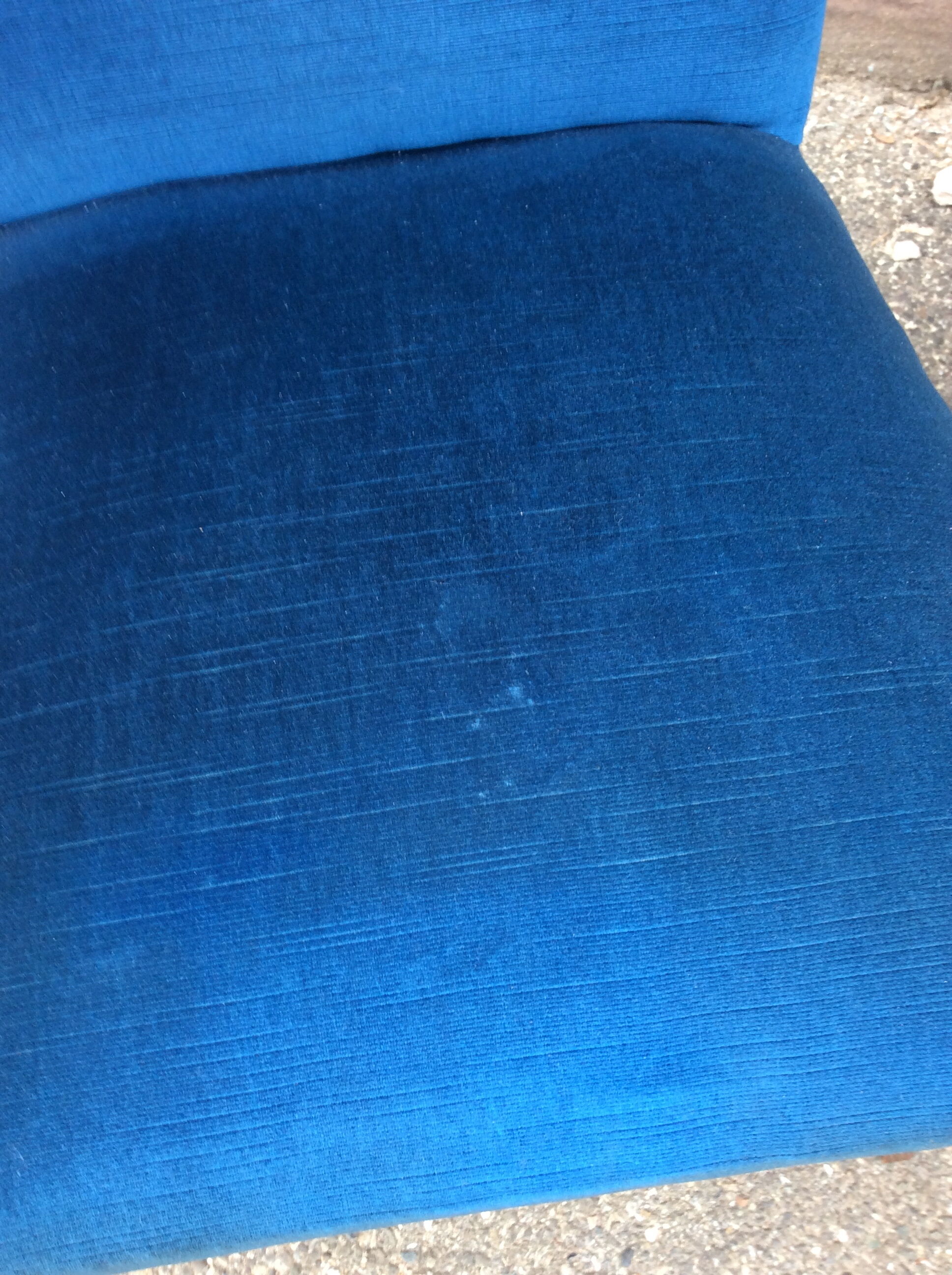 Paire de fauteuils bridge en tissu mid-century 1950 no club chesterfield