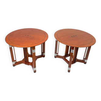 Pair of Round Side Tables, Decoforma series by Schuitema, 1980s