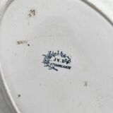 Plat ovale en terre de fer "Service Guirlande" JVB Jules Vieillard Bordeaux