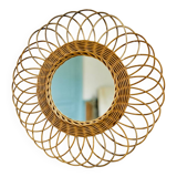 Rattan mirror