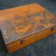 Large wooden box / case Alsatian decoration, mid-twentieth century