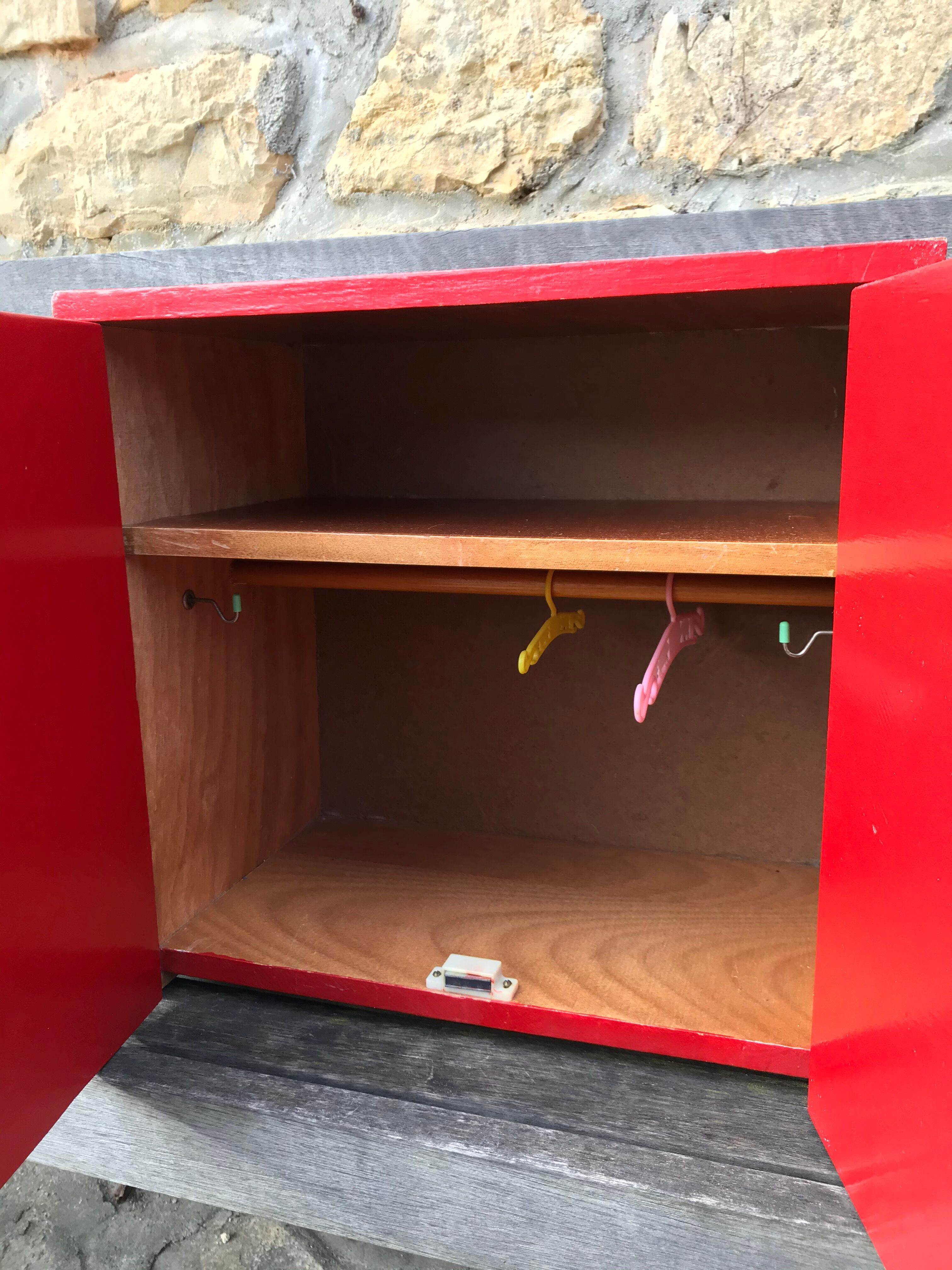 Doll clothes cabinet- Vintage toy