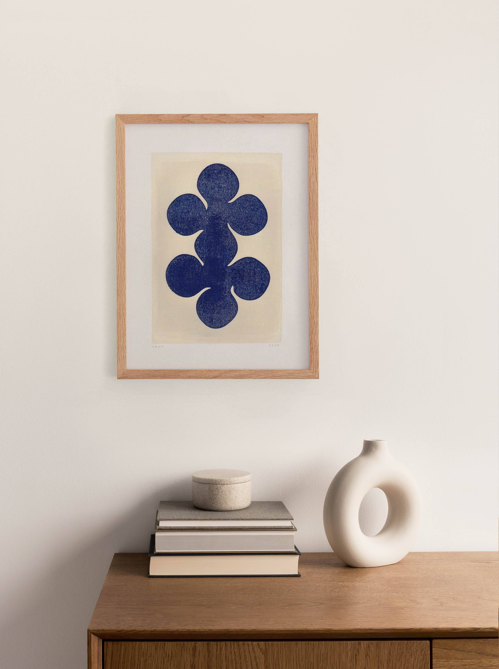 Original painting - LIV - 30x40cm - midnight blue - signed Eawy