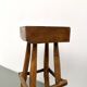 Pair of brutalist bar stools, France, 1950s