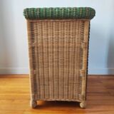 Wicker chest of drawers, 1970s-80s.