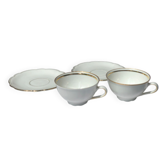 Tasses et sous tasse porcelaine