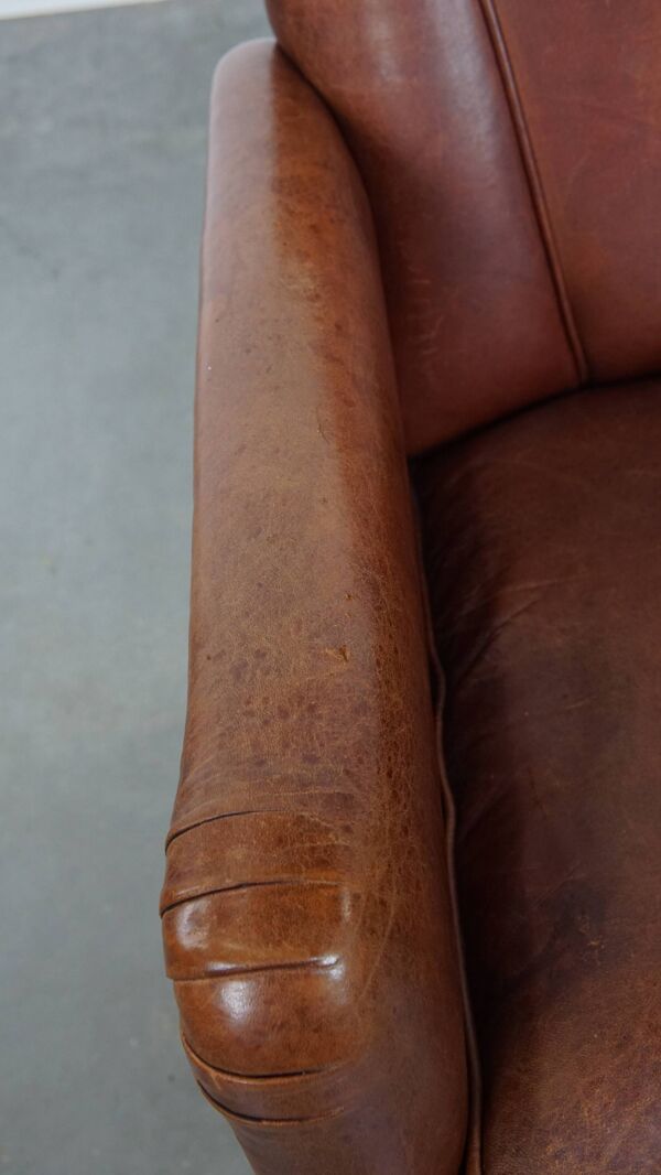 Fauteuil Art Déco en peau de mouton