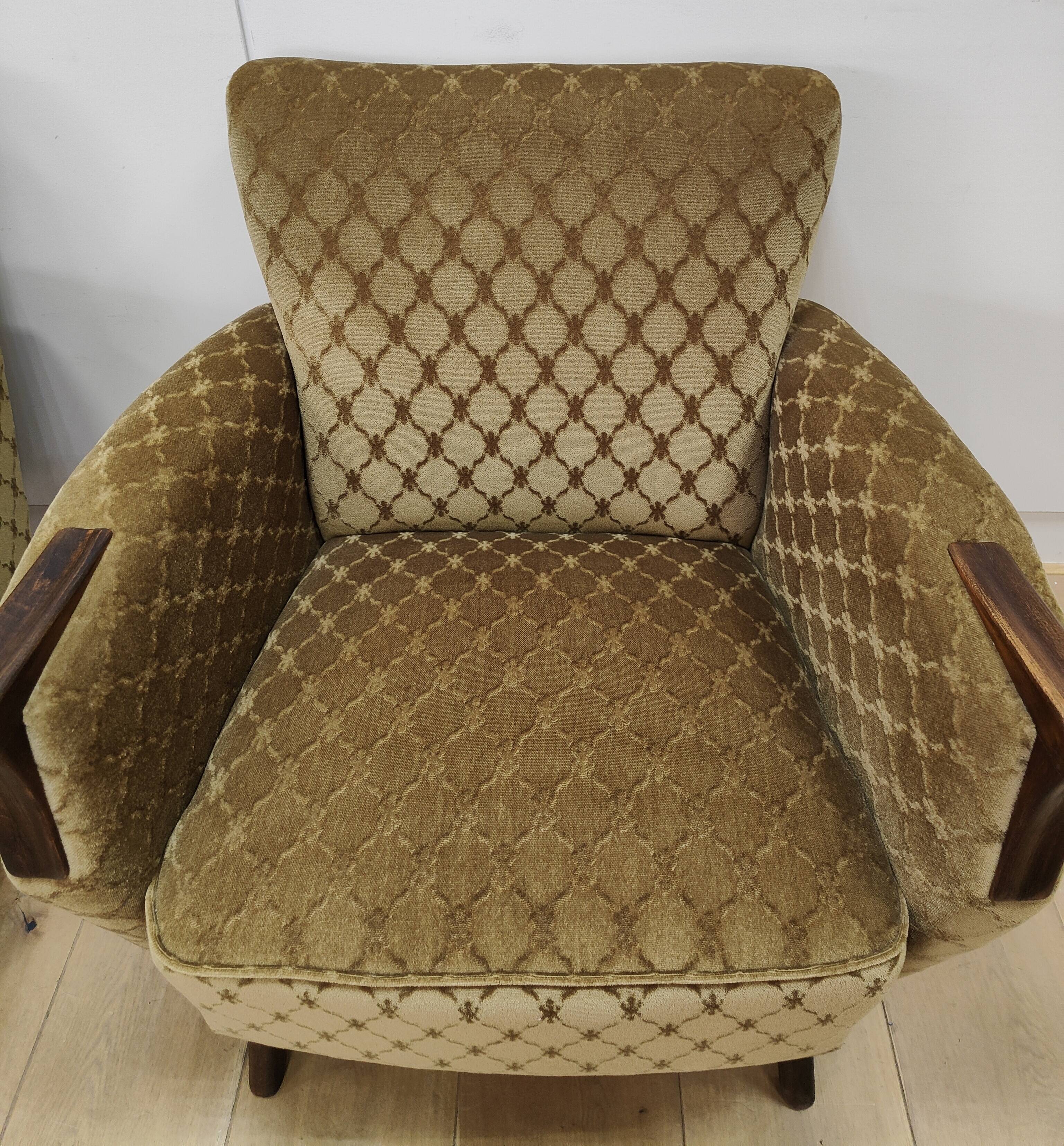 Set of 2 armchairs mid-century