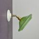 Vintage lampshade in green and gold glass