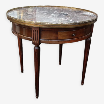 Table bouillotte style Louis XVI marble top