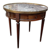 Table bouillotte style Louis XVI plateau marbre