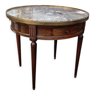 Table bouillotte style Louis XVI marble top