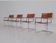 4 fauteuils cantilever Matteo Grassi en cuir cognac