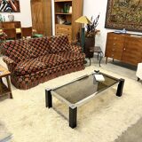 "Maximalist" 3-Seater Sofa 70s – Carved Velvet & Feathers