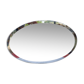 Beveled oval mirror 80x51cm