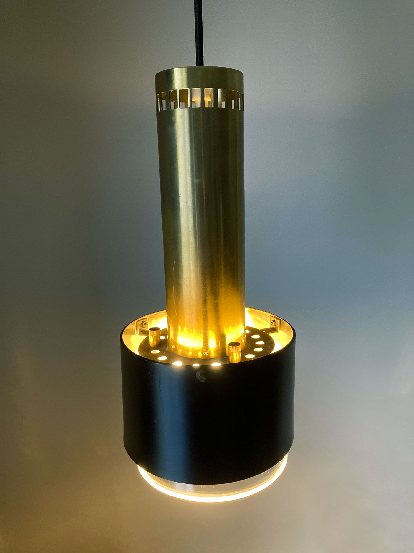 Scandinavian brass pendants Kay Kørping for Lyfa 1960