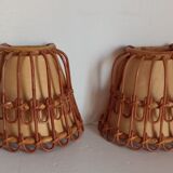 Pair of bamboo sconces
