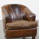 Stylish armchair with a unique design and beautiful finish, made of leather