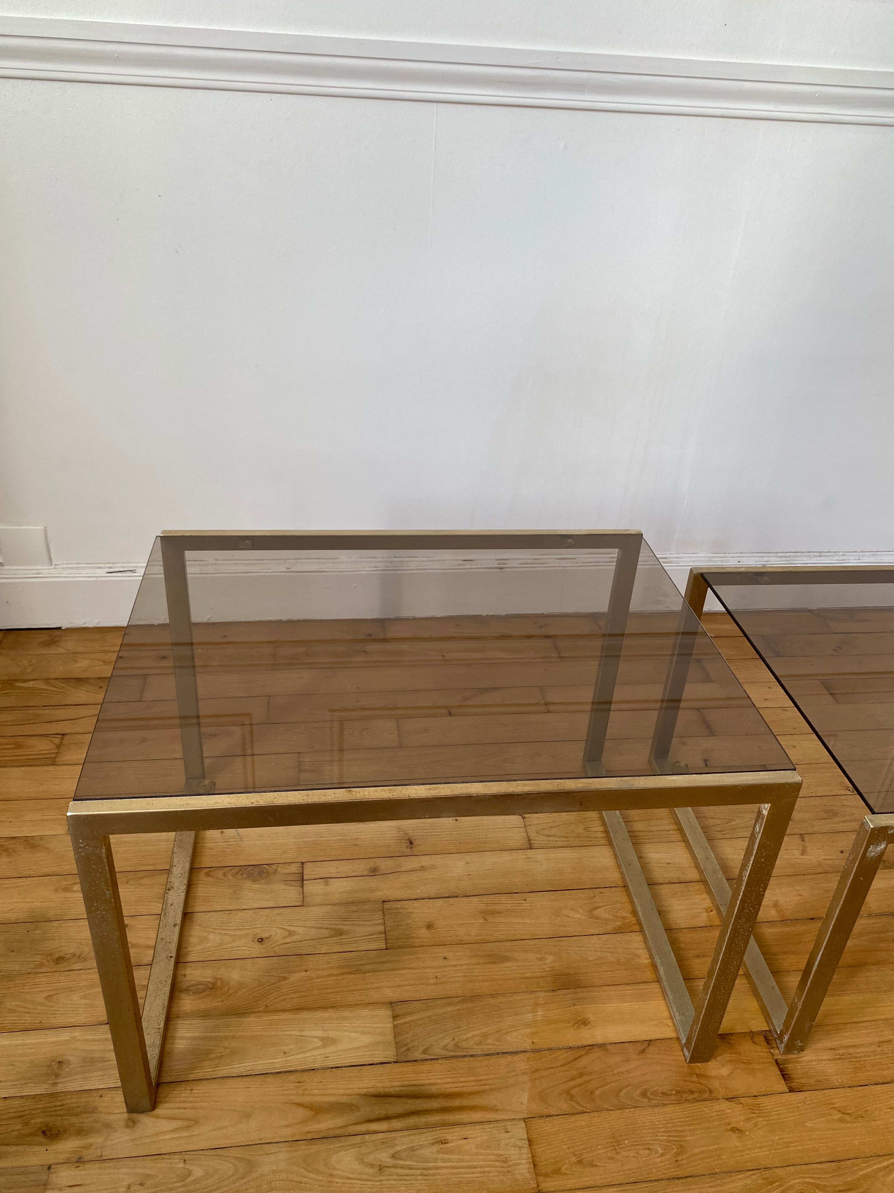 Vintage golden gigognes tables