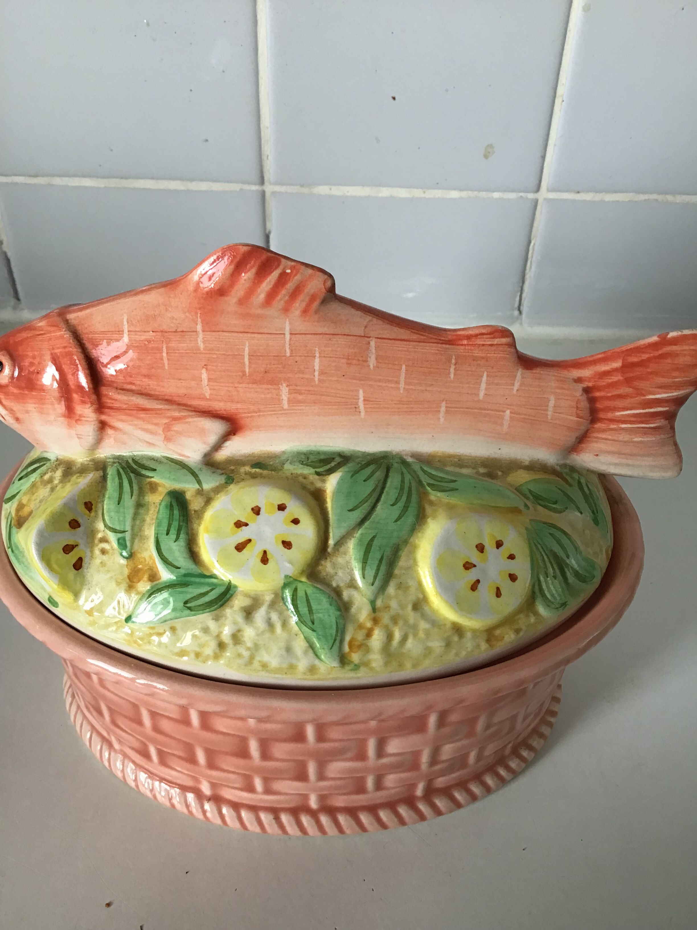 Salmon terrine slurry from the 70s perfect condition Geo brand