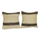 Set of 2 vintage kilim cushion covers 41x41 cm