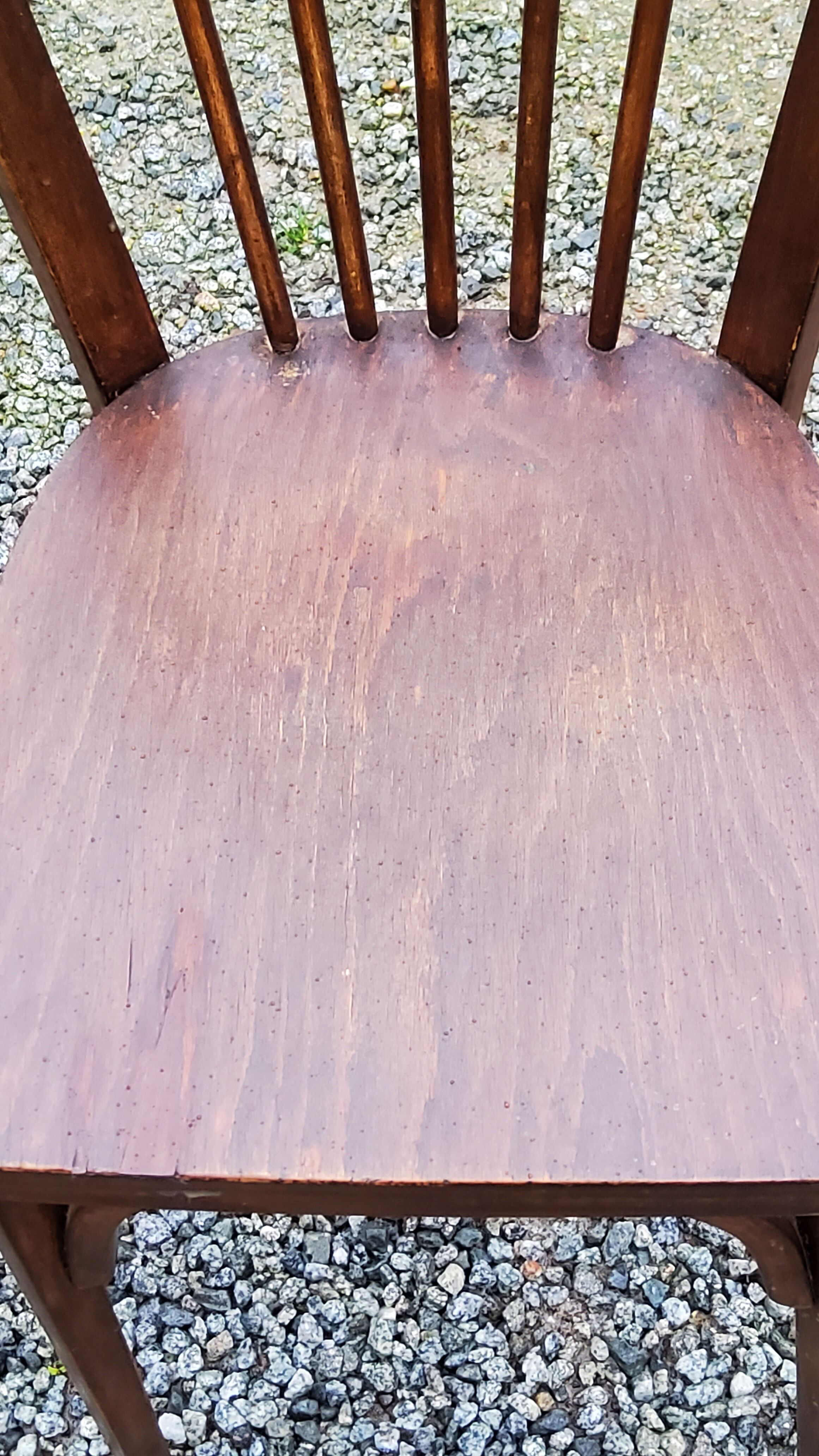 Set of 4 Baumann bistro chairs from the 50s stamped