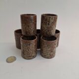 7 small stoneware cups / glasses