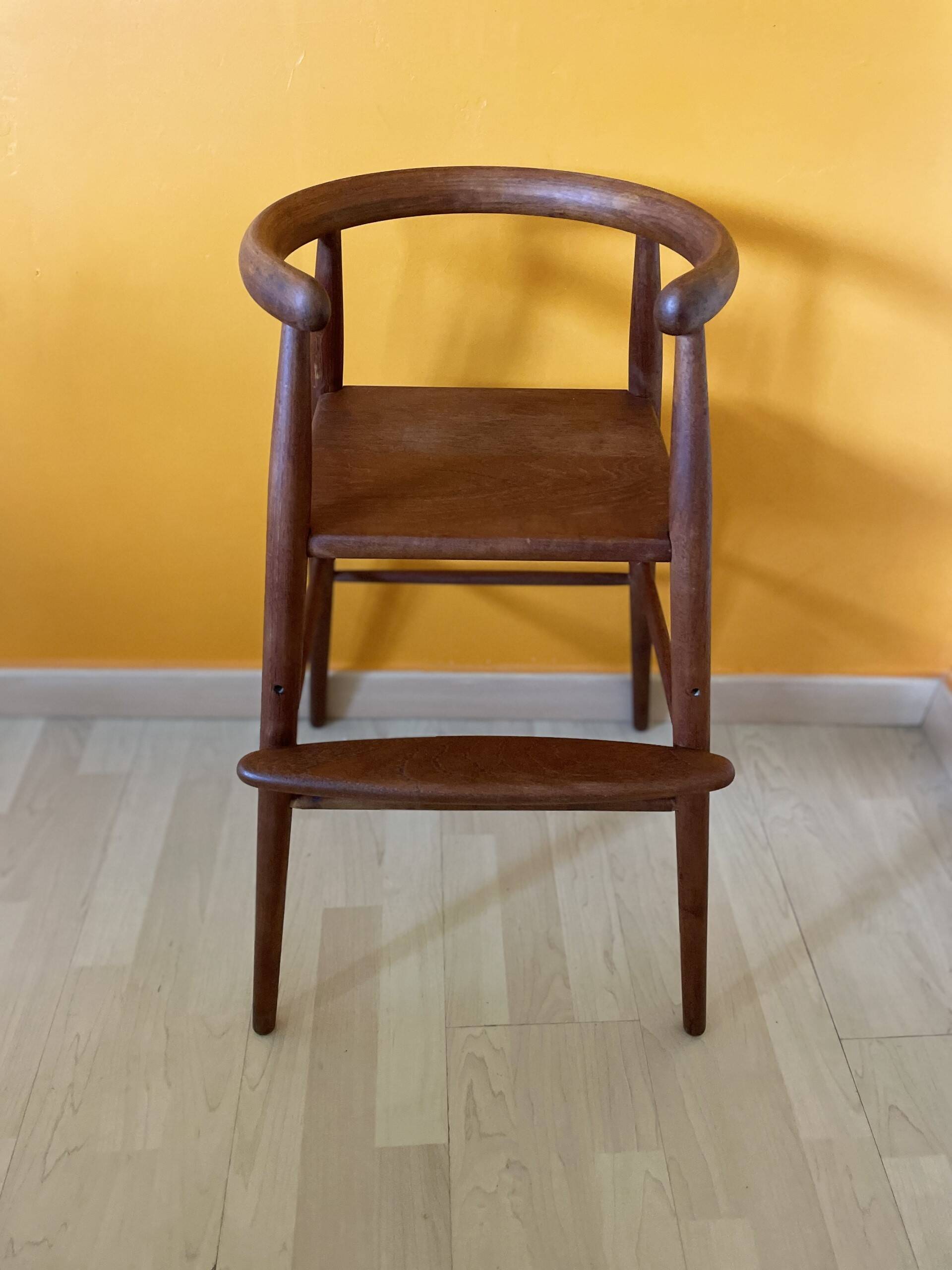Danish Children's High Chair by Nanna Ditzel for Kold Savvaerk, 1950s