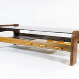 Percival Laver Vintage Wenge Glass Lectuur Holder Coffee Table, 70s