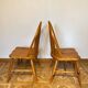 Pair of 70s pine chairs