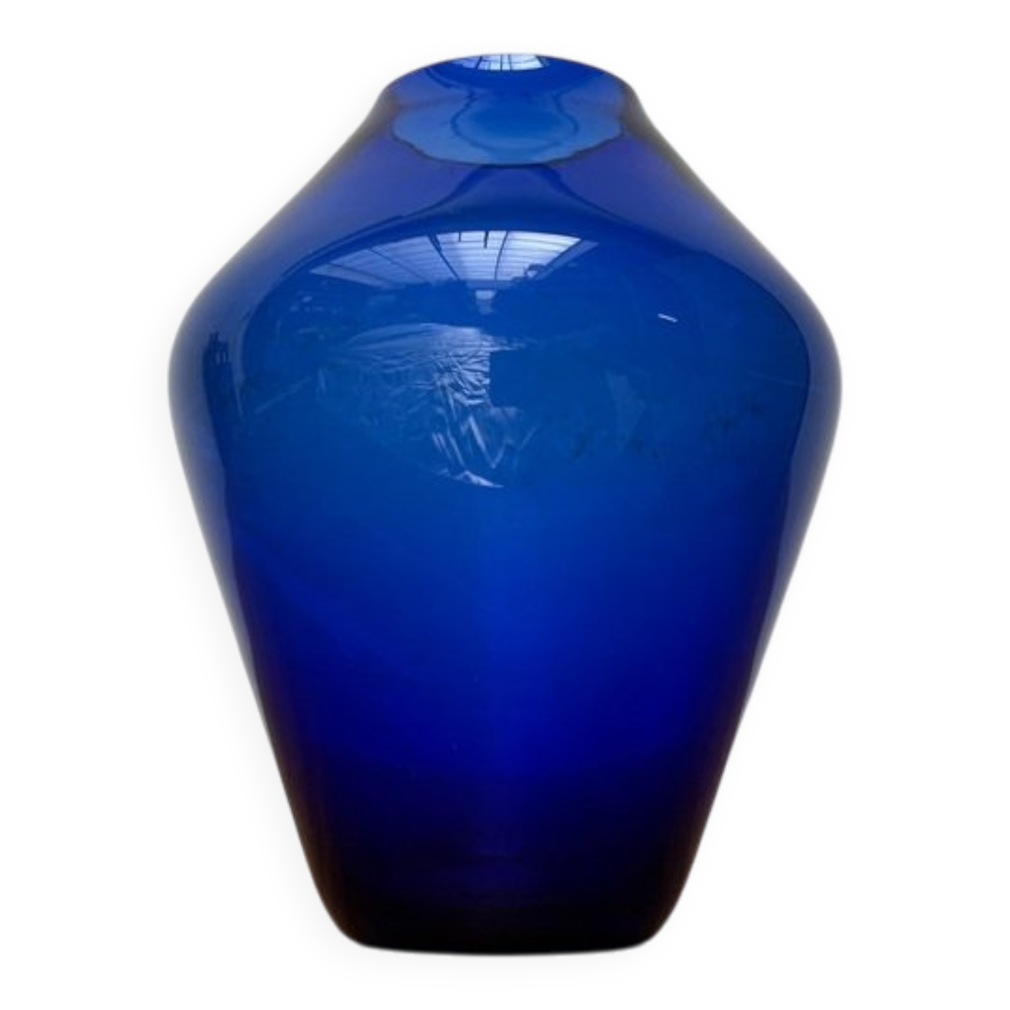 Vase en verre minimaliste du milieu du siècle, années 1960